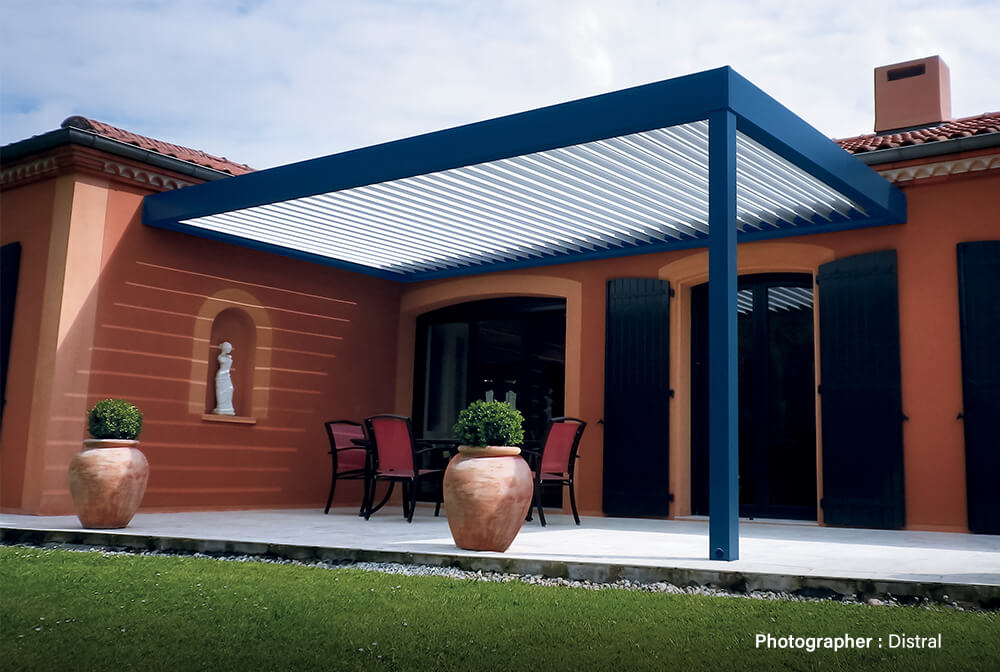 1 Post Pergola Suneal Blue Color