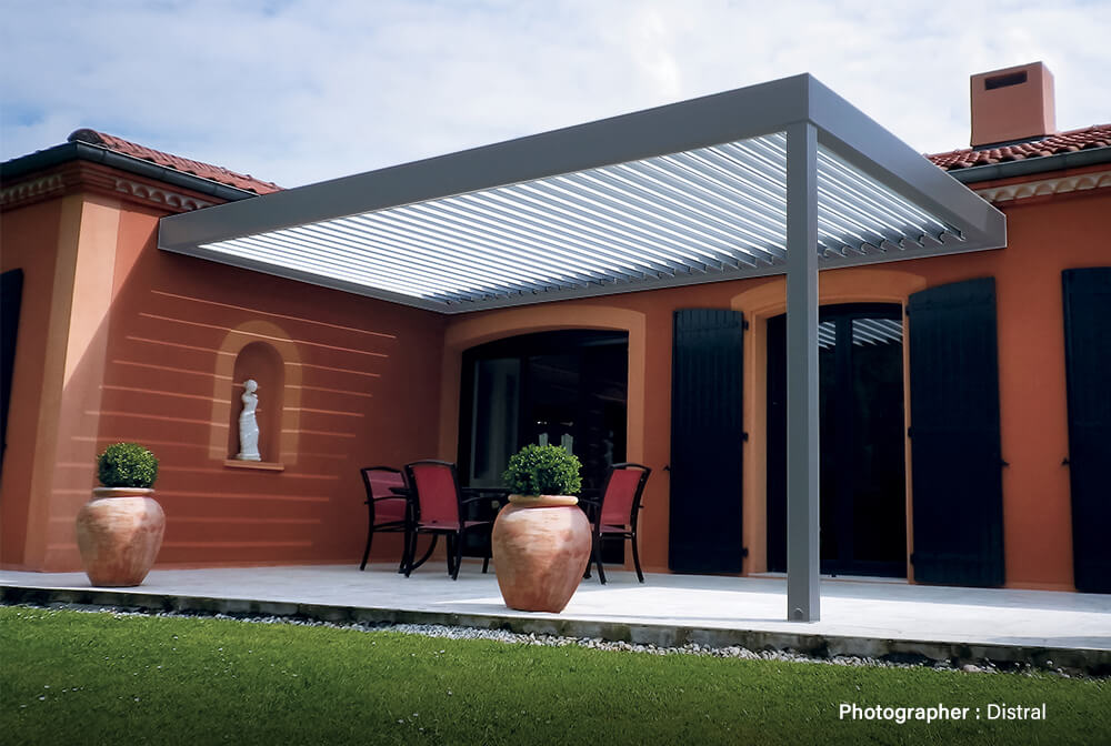 1 Post Pergola Suneal Grey Color