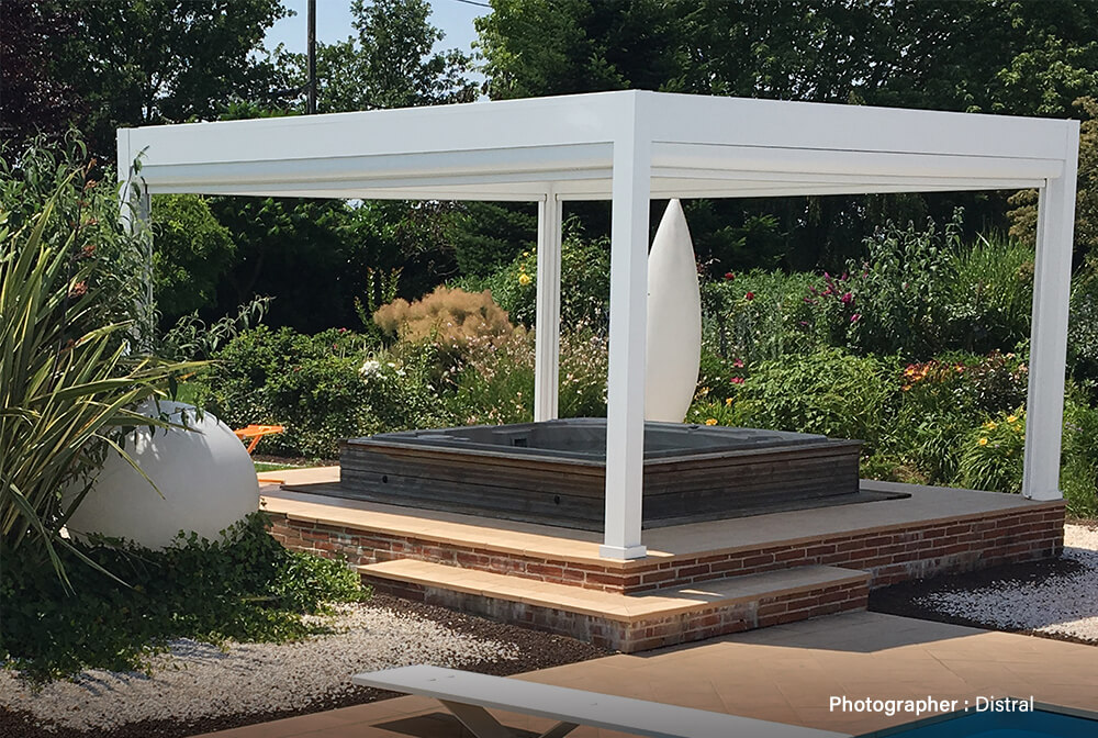 4 Post Pergola Suneal White Color